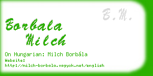 borbala milch business card